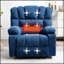 Fauteuil inclinable Living Space avec chauffage, vibration et positions inclinables multiples pour un confort ultime-1249733413