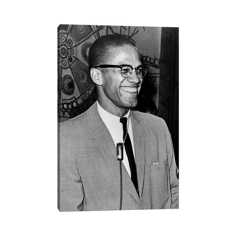Malcolm X (1925-1965) by Ed Ford - Print on Canvas, Wrapped Canvas, 101.6 cm H x 66.04 cm W x 1.91 cm D