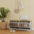 2 Flip Drawers Bench with Adjustable Shelf