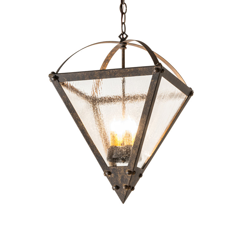 14" Square Pyramid Inverted Pendant