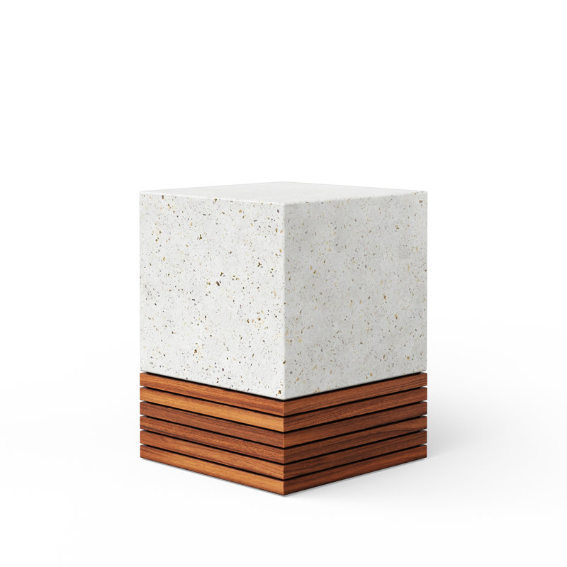 Mixx Stecca Garden Stool, Ivory Terrazo