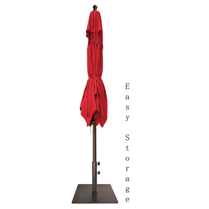 Parasol de marché carré 6 pi Nahlani, Rouge
