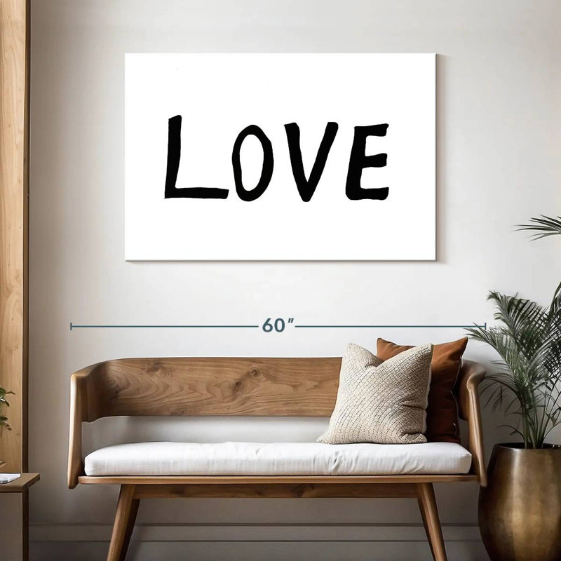 Kema Love BW Wall Sign