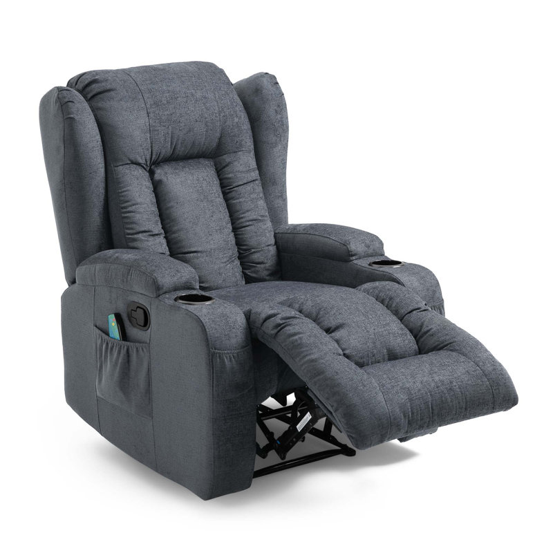 Fauteuil inclinable de massage moderne, Gris anthracite