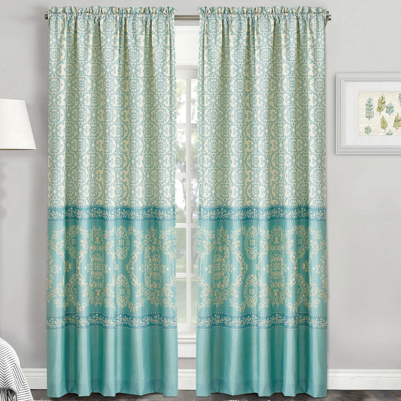 Semi Sheer Curtain Pair, Teal