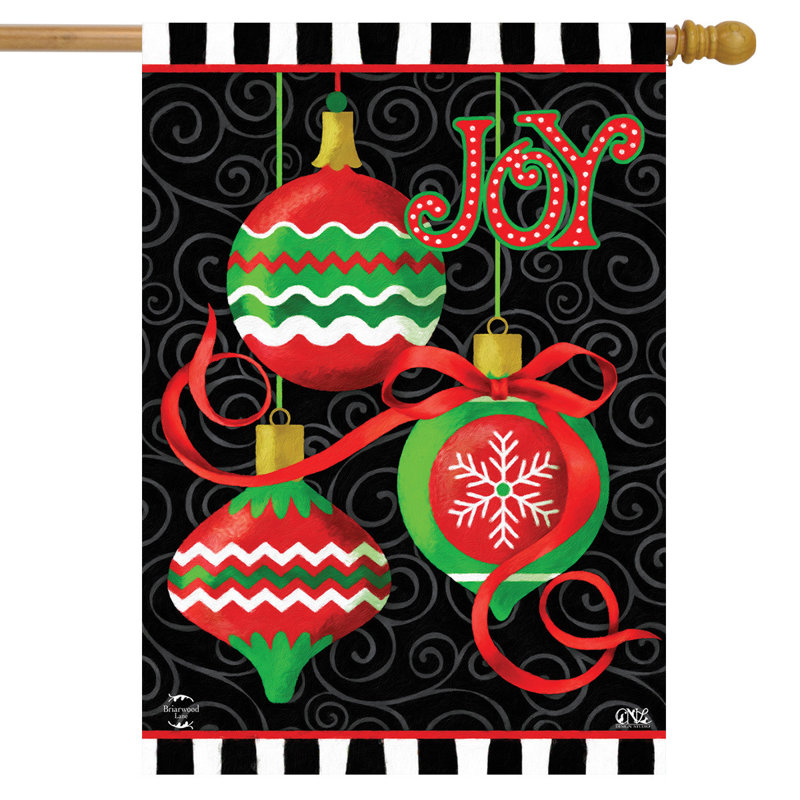 Joy Joy Ornaments House Flag