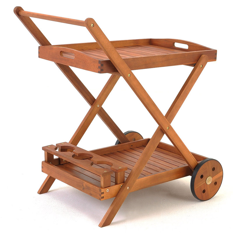 Solid Wood Bar Cart