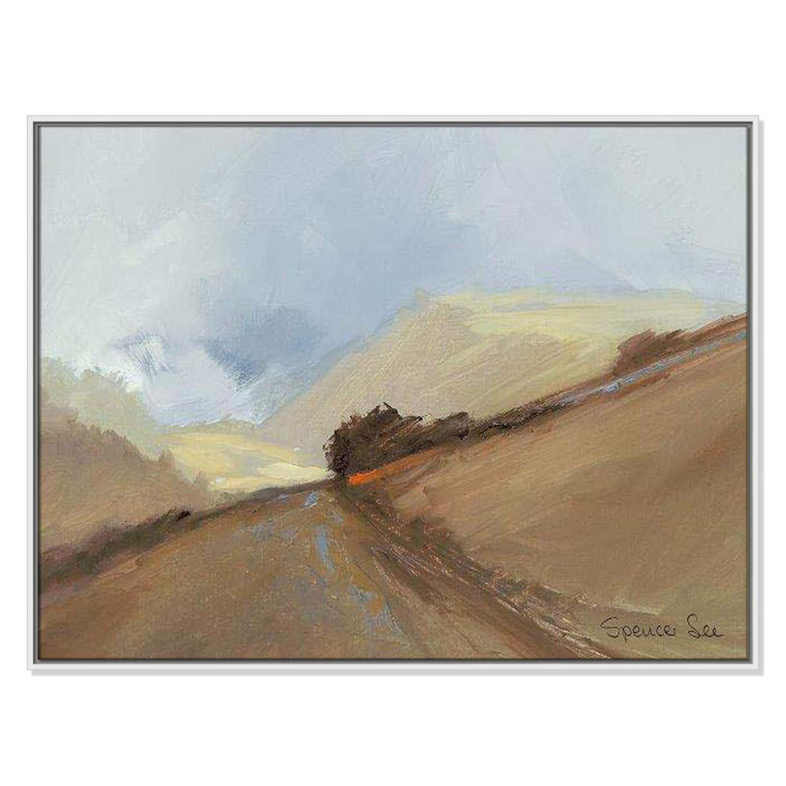 Heaven And Earth II by Spencer Lee, 31.5'' H x 41.5'' W x 2'' D, White Framed