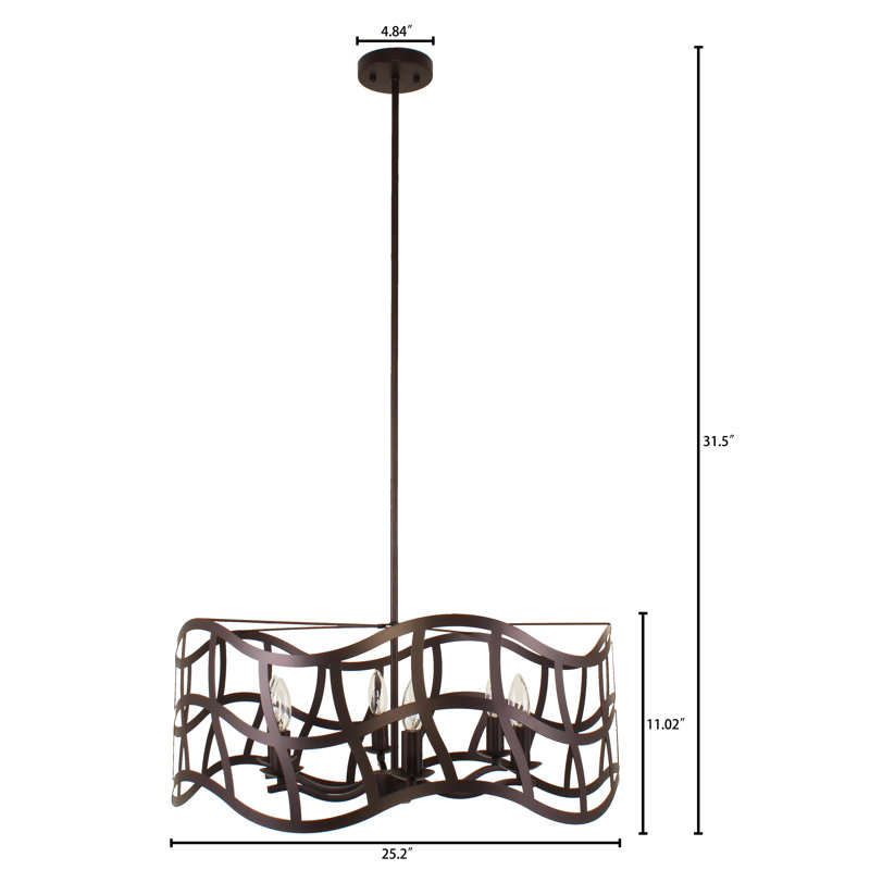 Lustre géométrique 6 lumières unique Maysville