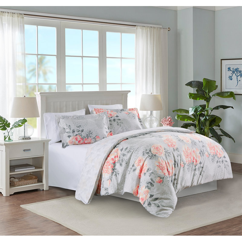 Ensemble de housse de couette réversible en microfibre 3 pièces Devun, Housse de couette très grand + 2 très grandes ta