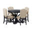 Ensemble de table de salle à manger avec table extensible et 4 chaises rembourrées pour salle à manger et salon-1354770577