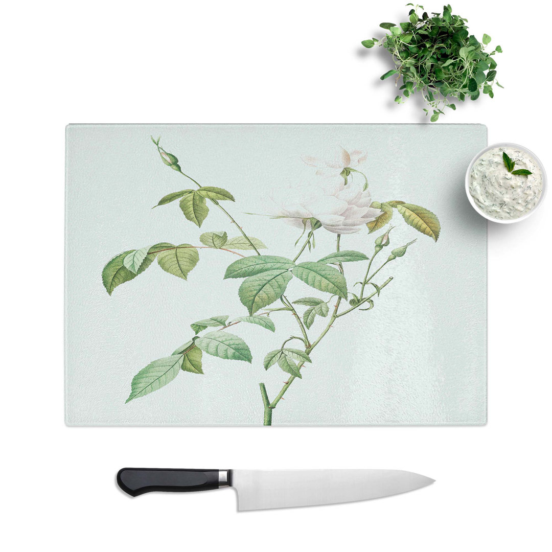 Tempered Glass Bengal Rose Chopping Board