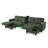 Modern Sectional Sofa 126" U-Shaped Sectional Sofa Modular Sectional Couch With Movable Storage Ottomans-912835120