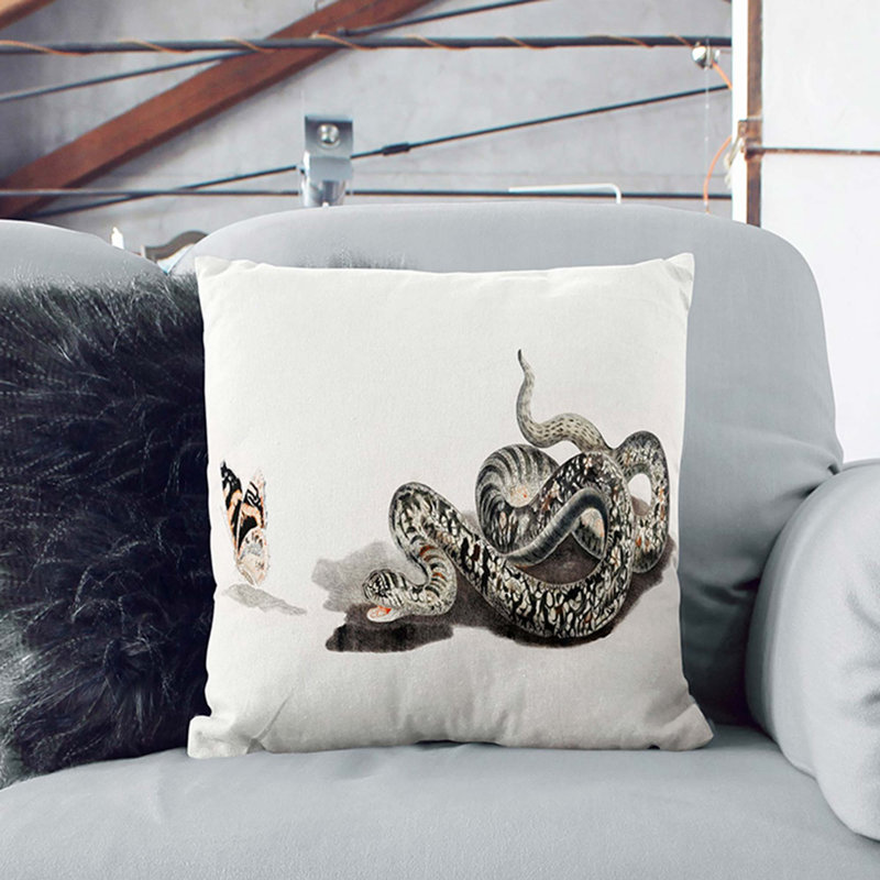 Square Throw Cushion, White, 40cm H x 40cm W x 15cm D