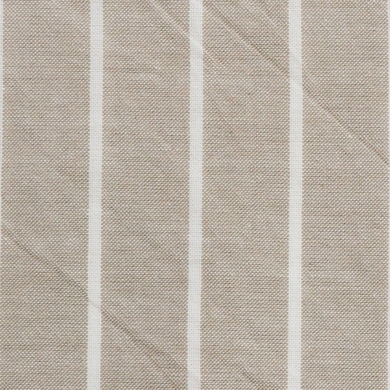 Ensemble de housse de couette à rayures 100% coton lavé MooMee, Larges rayures - Lin tanné gris / blanc