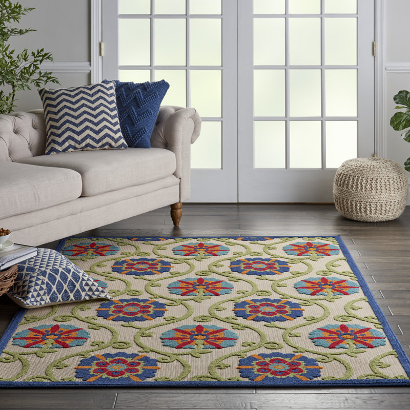 DH-ALH19 Damask Indoor Rug, Rectangle 5'3" x 7'5"