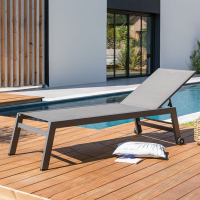 Ibet 202cm Long Reclining Single Sun Lounger with Cushions