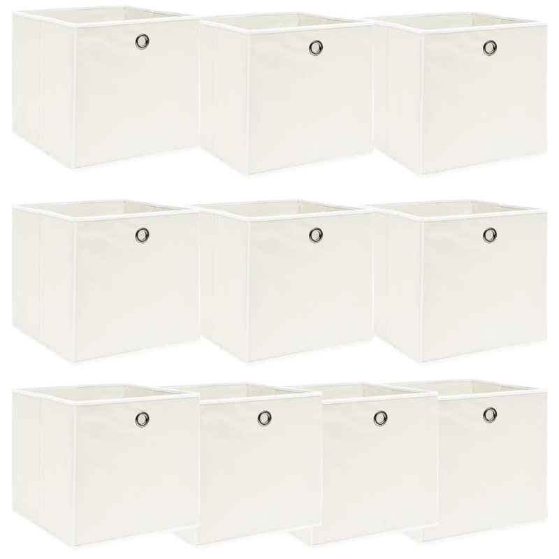 Rebrilliant Fabric Decorative Bin, White