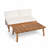 Lace Outdoor 2-Piece Acacia Wood Conversation Set With Cushions