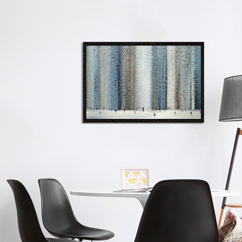 Love Rain by Ekaterina Ermilkina - Print on Canvas, 101.6 cm H x 66.04 cm W, Black Framed Canvas