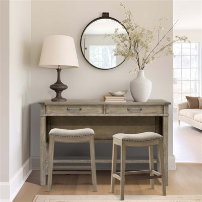 Élégante table d'appoint avec 2 tiroirs, parfaite pour le rangement et la présentation dans n'importe quel salon ou chambre à coucher.