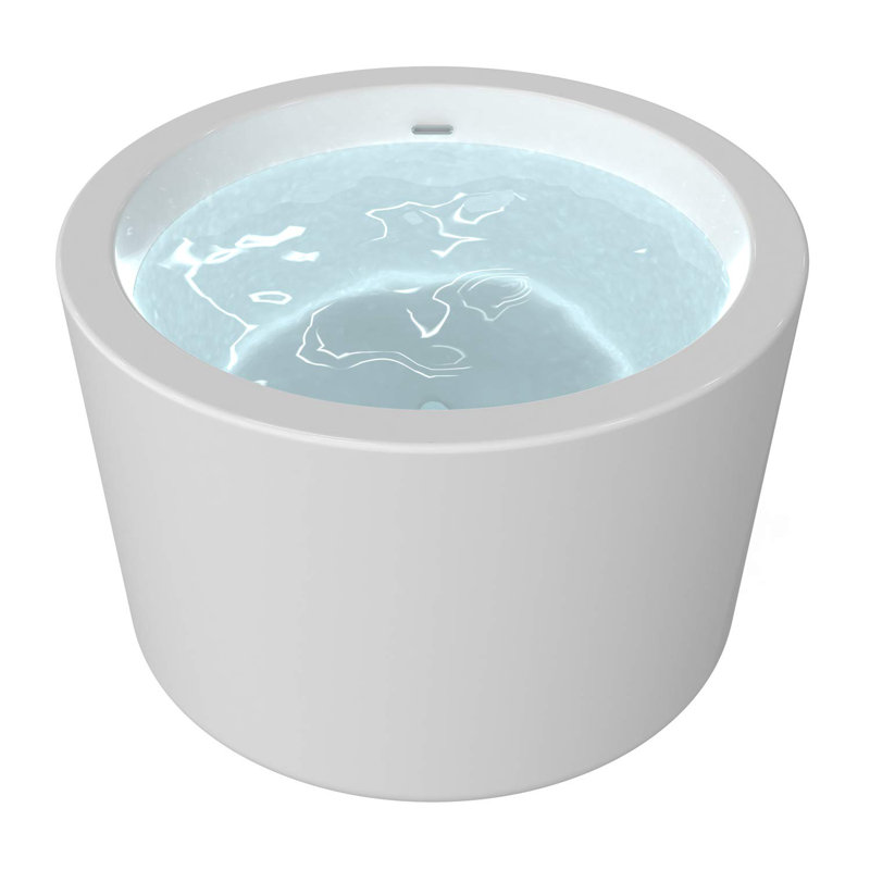 41.14'' x 41.14'' Soaking Acrylic Bathtub, Polish White