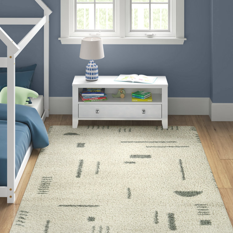 Tapis géométrique à poils longs Morin