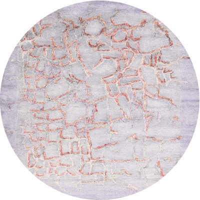 Tapis abstrait mauve clair