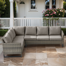 Nazime 105.1" Wide Outdoor Wicker Patio Sectional with Cushions