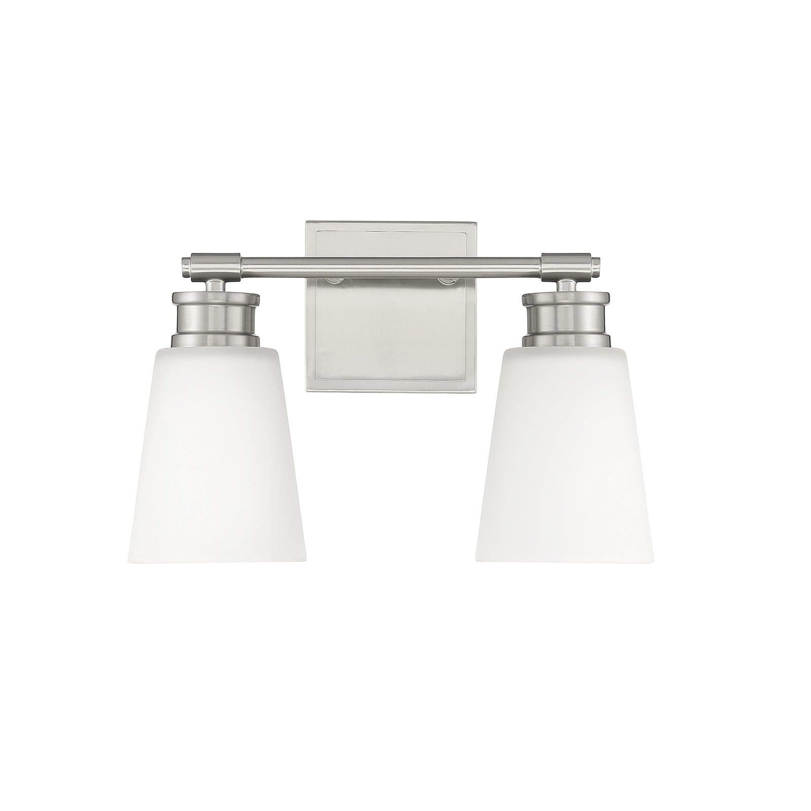 Earnest 2-Light Dimmable Vanity Light, Brushed Nickel