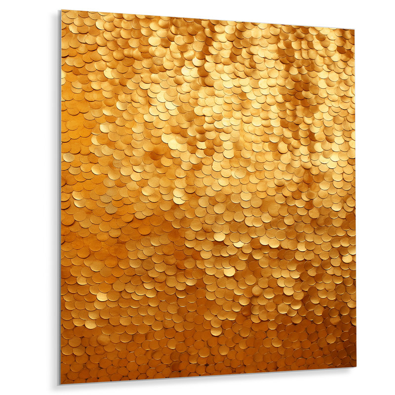 Golden Tiles Sunset Mirage - Art mural en métal abstrait, H 40 po x l 30 po x P 1,5 po