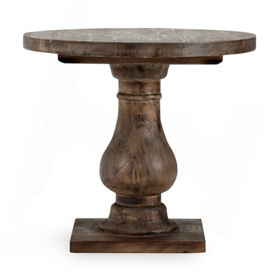 Biltmore Round End Table Aged Brown
