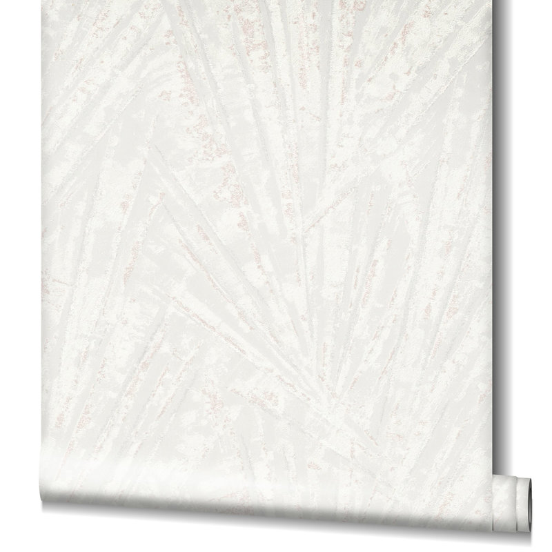 Evelina 10.05m x 70cm Textured Wallpaper Roll, Cream