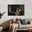 Jeune fille interrompue dans sa musique, vers 1658-1669. Estampe d'art mural abstraite et contemporaine traditionnelle.-1628400148