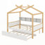Lit double en bois avec lit gigogne simple