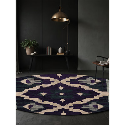 Machine Washable Purple Area Rug