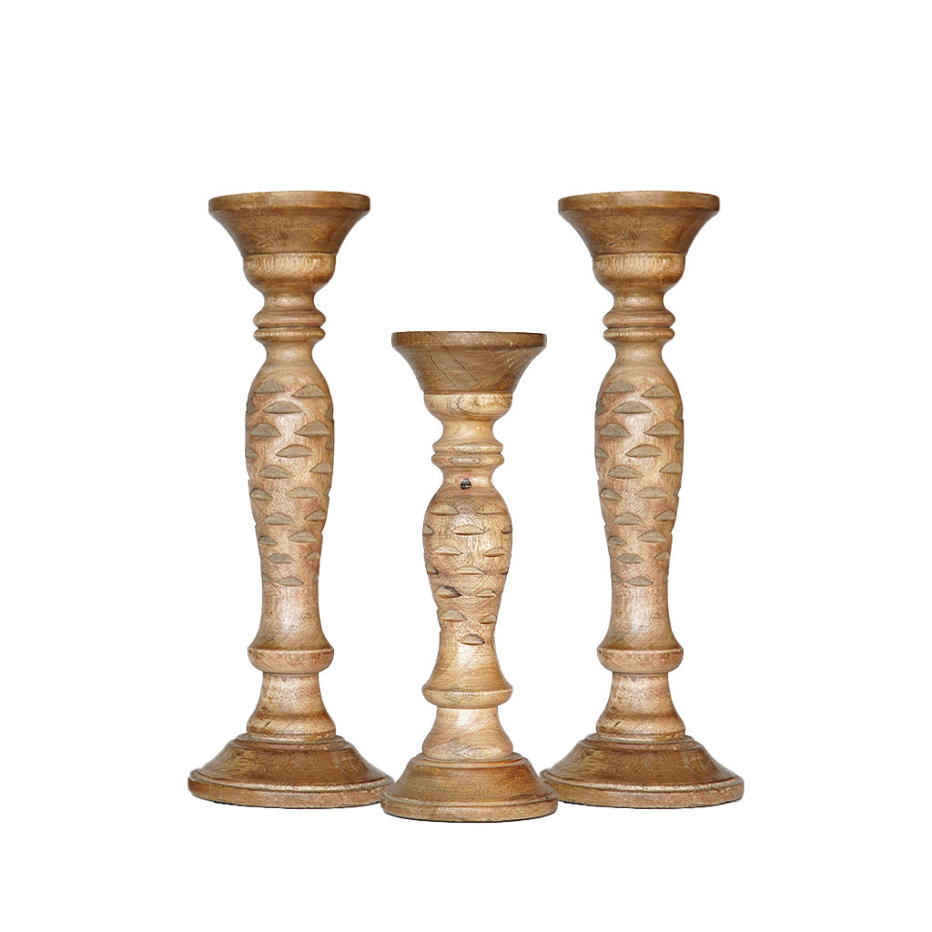 Ophelia & Co. 15'' H Wood Tabletop Pillar | Wayfair