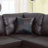 Betson 103.5" Wide Dark Brown Sofa & Chaise with Ottoman L Shaped Sofa-1186034884-1198308256