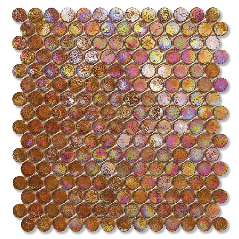 Jute 6/8" Barrels Glass Mosaic