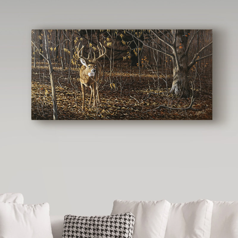 Berrien «Sneaking Through Whitetail», reproduction d'impression sur toile tendue, H 10 po x l 19 po x P 2 po
