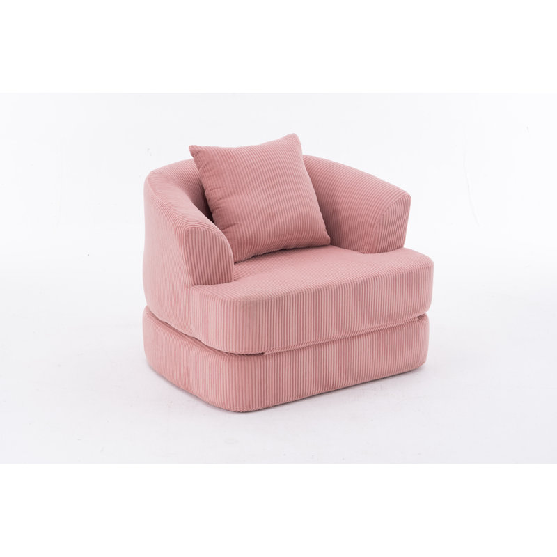 Fauteuil inclinable en chenille peu encombrant pour une détente moderne, finition élégante en velours côtelé