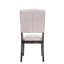 Ensemble de 2 chaises d'appoint en lin beige et gris