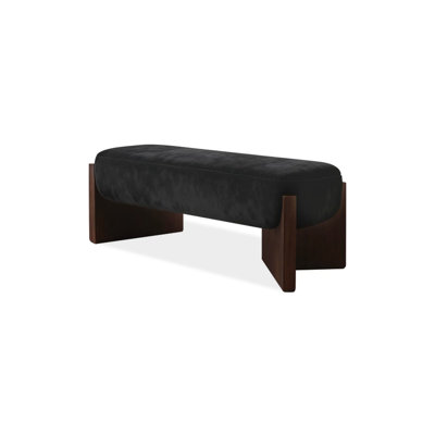 Black Upholstered Bench