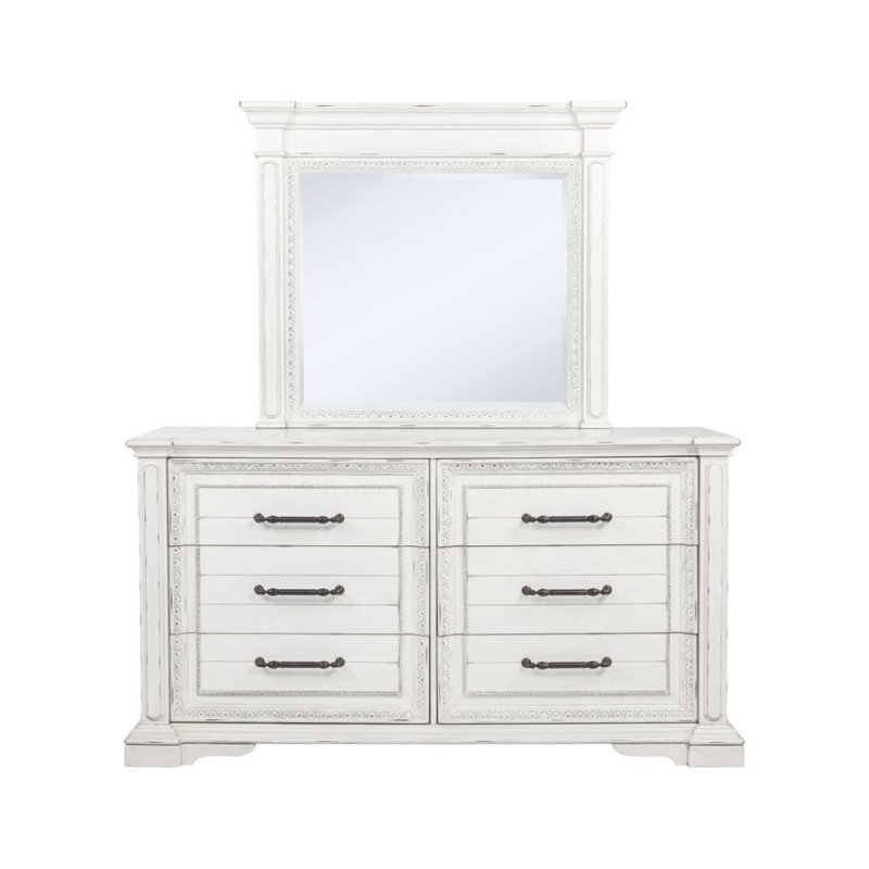 Commode 6 tiroirs avec miroir Camacho