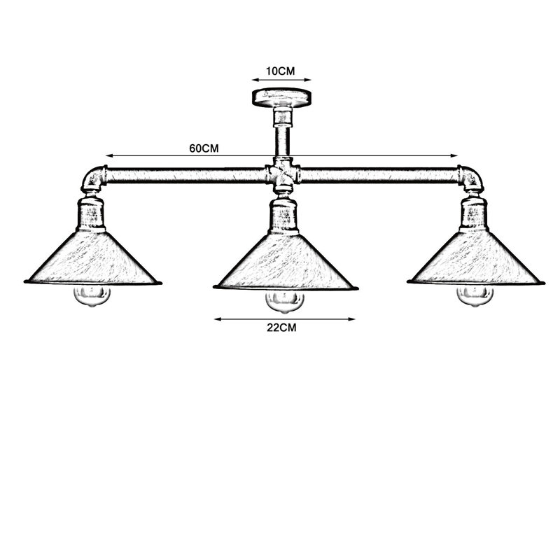 Cassidee 3 - Light Kitchen Island Pendant, Brushed Silver