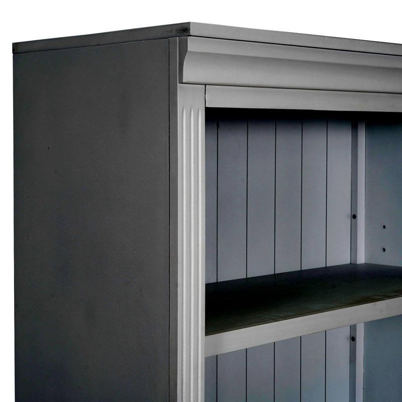White Adjustable Corner Wood Bookcase Suite with LED Lighting