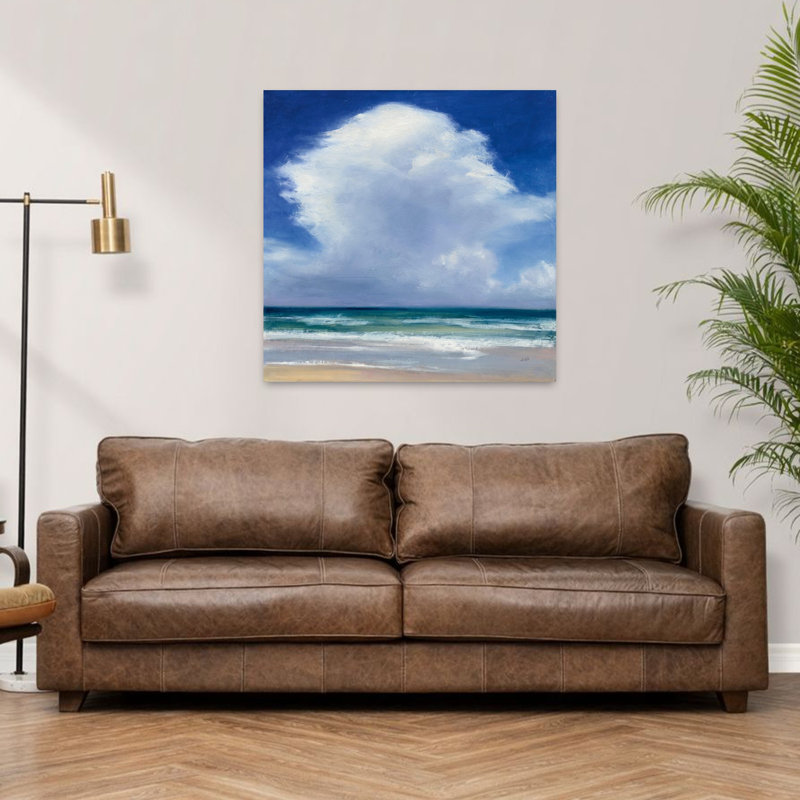 Art côtier, nuages, plage, nuages, art, H 36 po x l 36 po