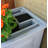 Good Ideas 45 Gallons Plastic Drainable Dual Overflow Planter Rain Barrel-36303526