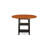 5 Piece Dining Table Set for 4 Includes a Round Kitchen Table with Dropleaf & Shelves and 4 Faux Leather Kitchen Dining Chairs, Black & Cherry-1976337154