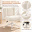 Fauteuil de coiffeuse 26,4 po - Fauteuil de bureau rembourré en faux lapin, multi-réglable pour le confort-795264193